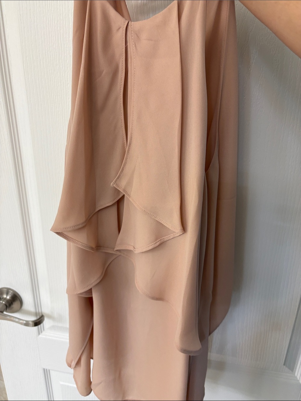 Banana Republic Blush High-Low Layered Chiffon Skirt